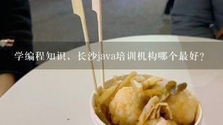 学编程知识，长沙java培训机构哪个最好？