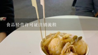 食品经营许可证注销流程