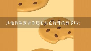 其他特殊要求你还有其它特殊的要求吗